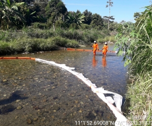 Derrame de hidrocarburo en río Córdoba