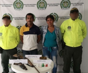 Albeiro Ruiz Fernández y Karen Varela De la Hoz, capturados en Tucurinca.