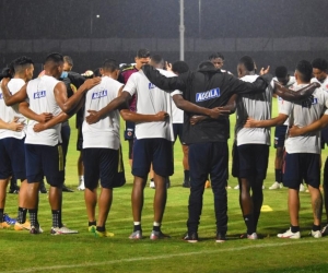 Selección Colombia en entrenamiento.