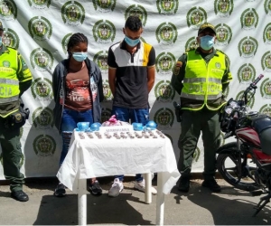 Pareja capturada con marihuana en Fundación.