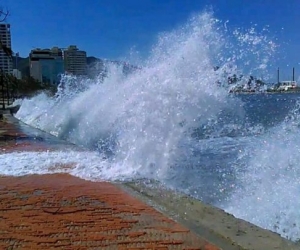 Oleaje en Santa Marta. Foto de contexto.