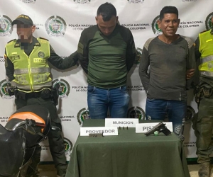 Hombres capturados en Guamal.
