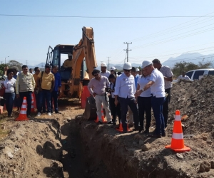 Inicio de la obra de habilitación de la línea de conducción sur - norte del acueducto. 