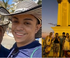 Junto a su familia el ganador de 'Yo me llamo' ha estado visitando los sitios turísticos de Santa Marta.