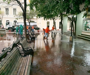 Limpieza en el Centro Histórico