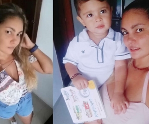 Haillen María Duarte Beleño y su hijo de 2 años. (foto autorizada por su familia para contribuir en su búsqueda).