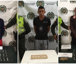 Según la Policía del Magdalena los capturados son conocidos en la zona como grandes expendedores de droga. 