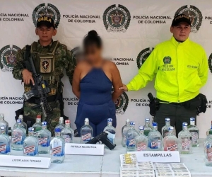 Mujer capturada en el municipio de Ciénaga
