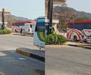 Bus de Brasilia donde llegó la mujer procedente de Bucaramanga.