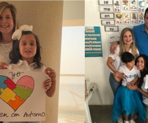 Celia Martínez, su esposo William Elías y sus hijas: Anasofía, Angie y Andrea