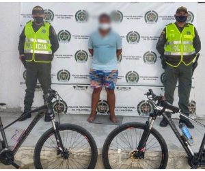 Las dos bicicletas hurtadas, marca Optimus Tucana, las cuales tienen un valor de 5 millones de pesos.
