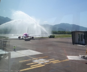 Primer vuelo que llegó a Santa Marta tras el aislamiento obligatorio.