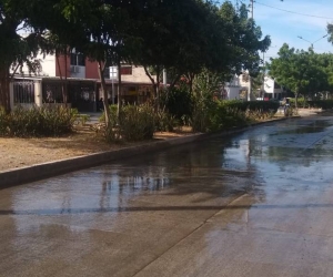 Así lucía La Concepción 3 con el derramamiento de agua potable.