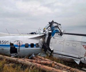 Restos del avión.