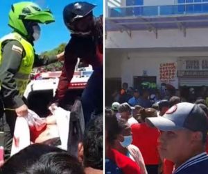 Las dos personas fueron trasladadas al hospital.