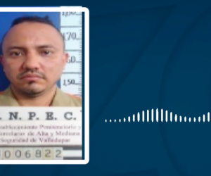 Otón Alfredo Peralta Estupiñán, alias 'Otón', extorsionando a comerciantes vía telefónica. 