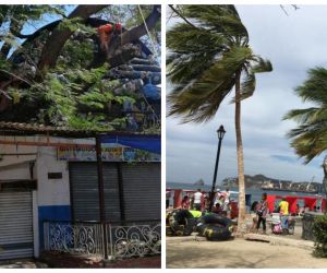 Fuertes vientos en Santa Marta.