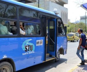 Buses de transporte público en Santa Marta.