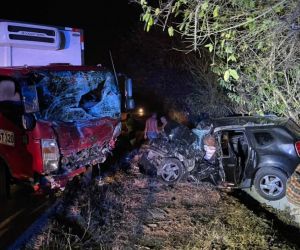 Así quedaron los vehículos tras el accidente.