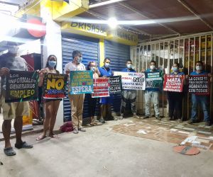 Los comerciantes de Santa Marta han protestado por las medidas restrictivas.