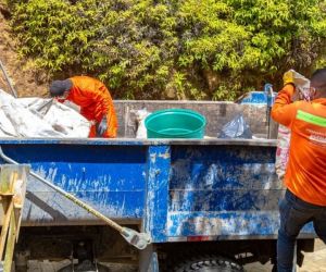 Jornada de reciclaje en La Tagua, Minca.