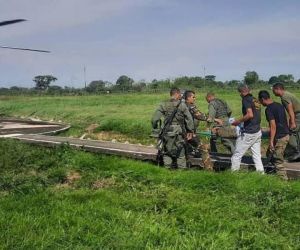 Militares venezolanos en la zona donde habrían sido secuestrados.