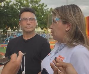 Carlos Caicedo, durante la rueda de prensa a algunos medios en Santa Marta. 