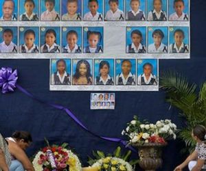 Mural en honor a las víctimas de la tragedia.