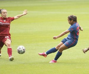 Leicy Santos en el partido de este sábado.