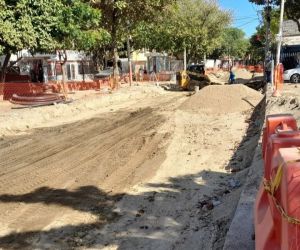 Obras de malla vial en Santa Marta