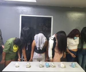 Mujeres capturadas en Barranquilla.