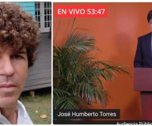 Miguel Martínez (izq) es el representante del comité promotor. José Humberto Torres (der) representó a Caicedo en la audiencia.