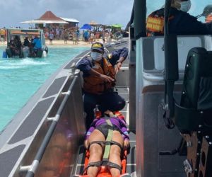 Turista evacuada en San Andrés.