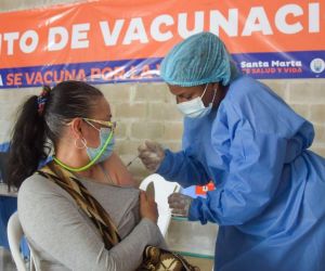 Vacunación en Santa Marta.