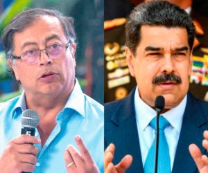 Gustavo Petro y Nicolas Maduro