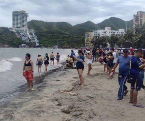 Cierre de las playas de Santa Marta para los bañistas.