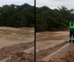 La fuerza de las lluvias dejó bajo el agua las vías municipales