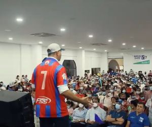 Marcos Daniel, durante un discurso convocado por los conservadores en Santa Marta.