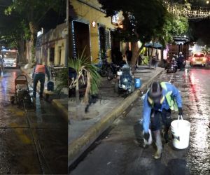 Zona de taxis que funcionaba en el Parque de los Novios.