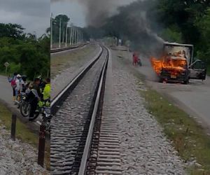 El vehículo fue incinerado en la vía Sevilla - Orihueca. 