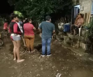 Parte de la zona afectada por el desbordamiento. 