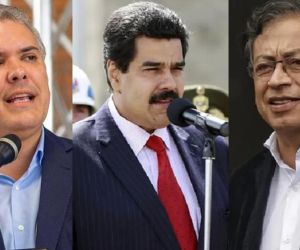 Iván Duque, Nicolás Maduro y Gustavo Petro.