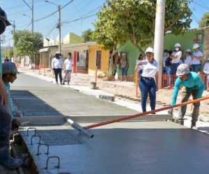 Obras en el barrio Once de Noviembre.