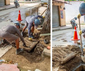 Obras de alcantarillado.