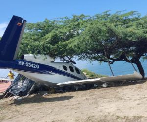 Avioneta accidentada.