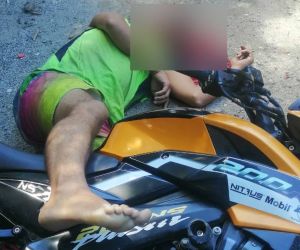 Motociclista asesinado.