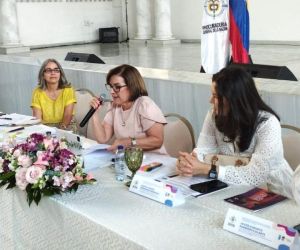 La Procuradora Margarita Cabello presidiendo el acto en Barranquilla.