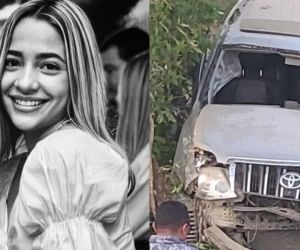 Valeria Hernández, estudiante de medicina que murió en un accidente. En la siguiente foto, la camioneta en la que viajaba