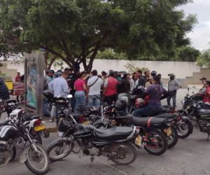 Protesta de motociclistas.