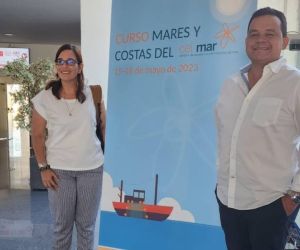 Los profesores Isaac Romero Borja y Adriana Pabón Noguera.